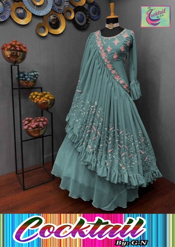 Fancy Maxi With Fancy Embroidery Touching Mirror Duppatta Stylish With Trouser
