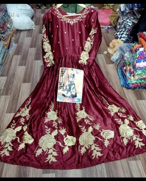 Heavy Embroidery Neck Line Sleeves & Bottom Embroidered Maxi - Image 2