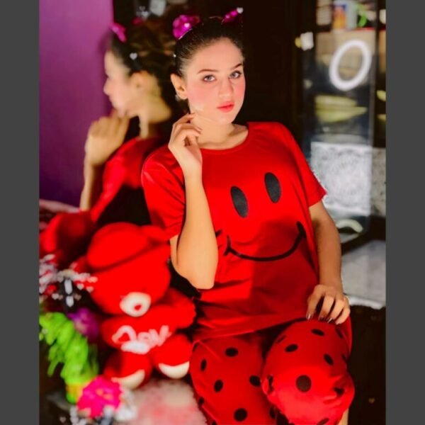 Night Suit Polka Dot Trouser Smile face emoji