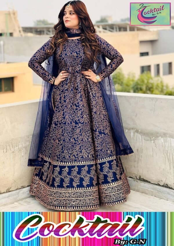 Heavy Printed Maxi With Printed Border Dupatta 3Pcs - Image 3