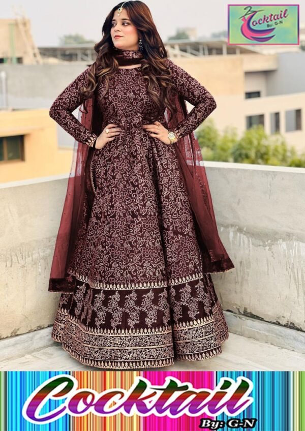 Heavy Printed Maxi With Printed Border Dupatta 3Pcs