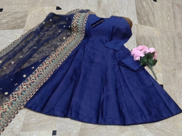 Nug Stone Handwork And Embroidery On Dupatta With Long Flair Kalli Maxi Trouser - Image 2