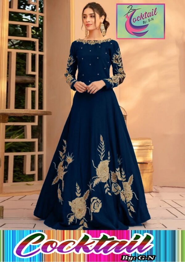 Heavy Embroidery Neck Line Sleeves & Bottom Embroidered Maxi