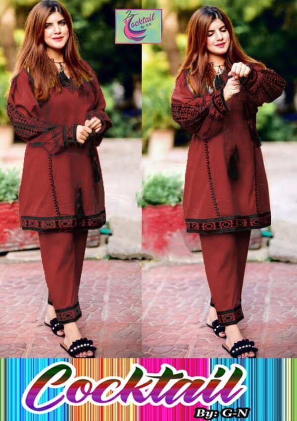 Linen Embroidery 2pcs - Casual Wear