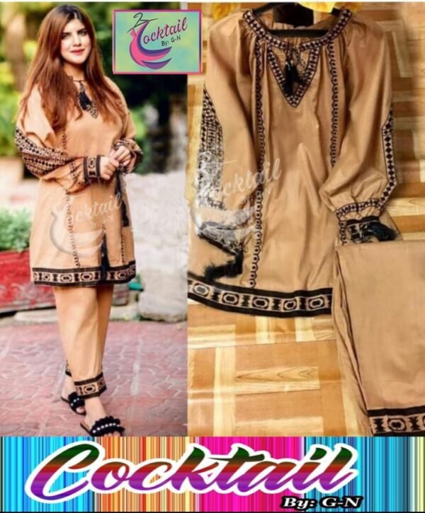Linen Embroidery 2pcs - Casual Wear - Image 3