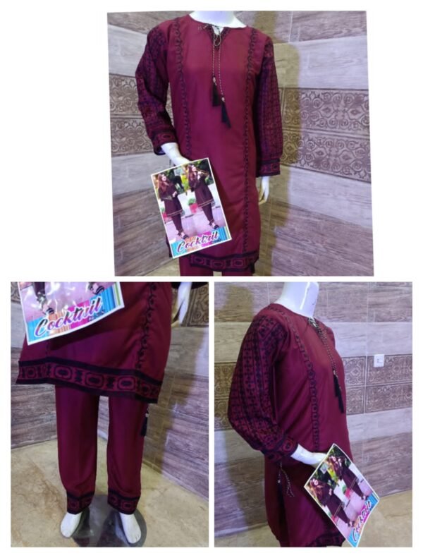Linen Embroidery 2pcs - Casual Wear - Image 2