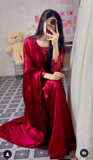 Heavy Silk Saare - Sequence pearls Work all over